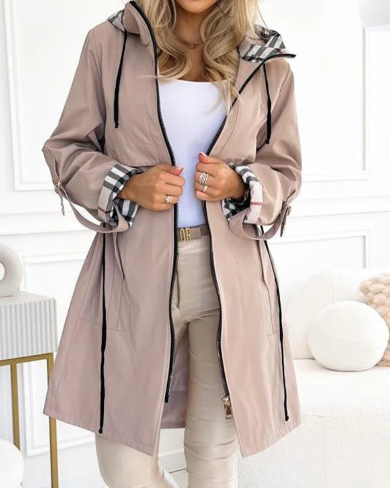 Street Wave Casual Trench Coat For Women With Modern Functionality And Flattering Silhouette