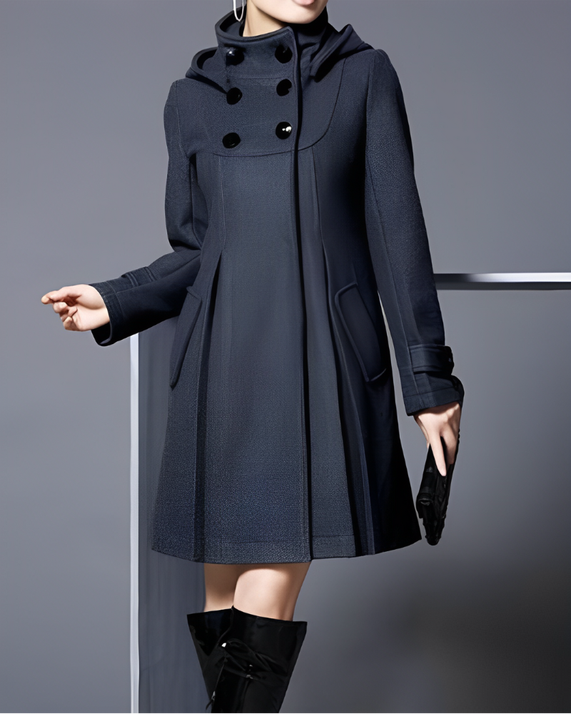 Streetwave Womens Long Warm Coat With Hood And Roomy Side Pockets For Winter All Season