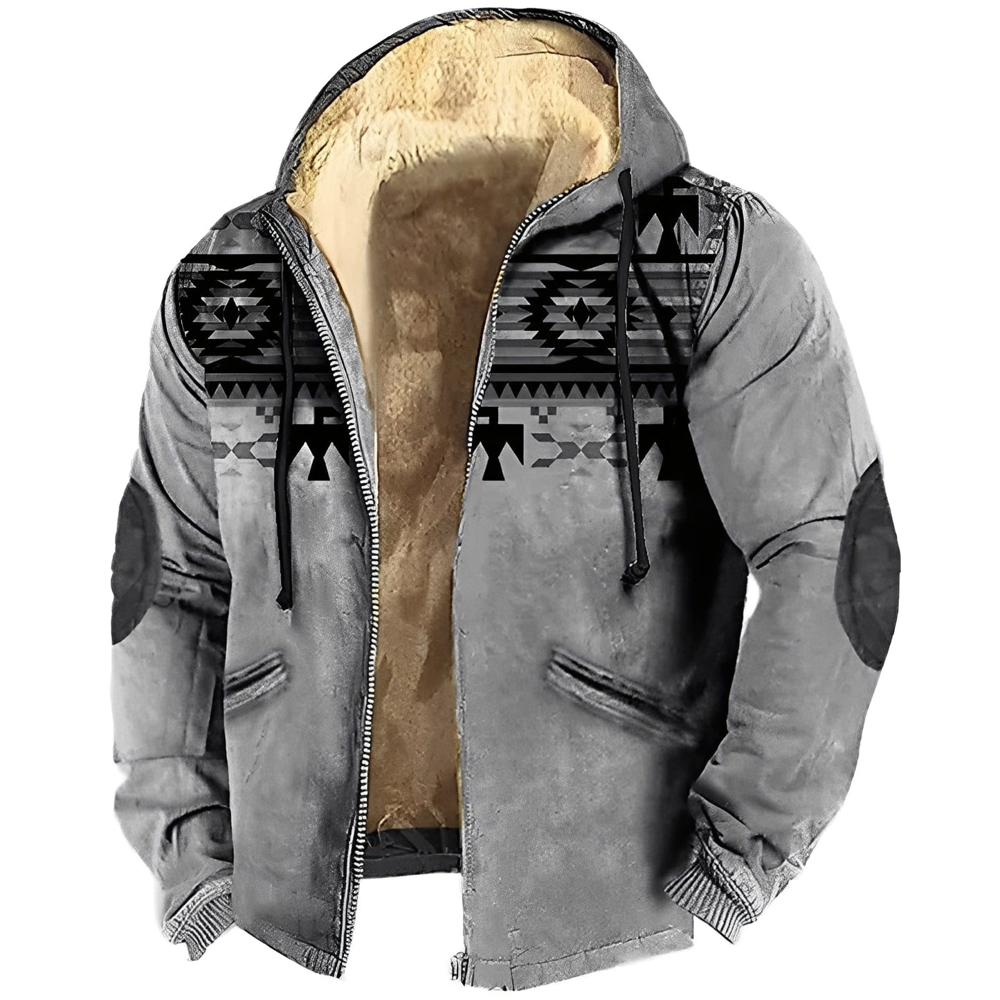 Streetwave Tribal Hoodie For Men Warm Cozy Fleece Lined Streetwear Jacket All Day Comfort