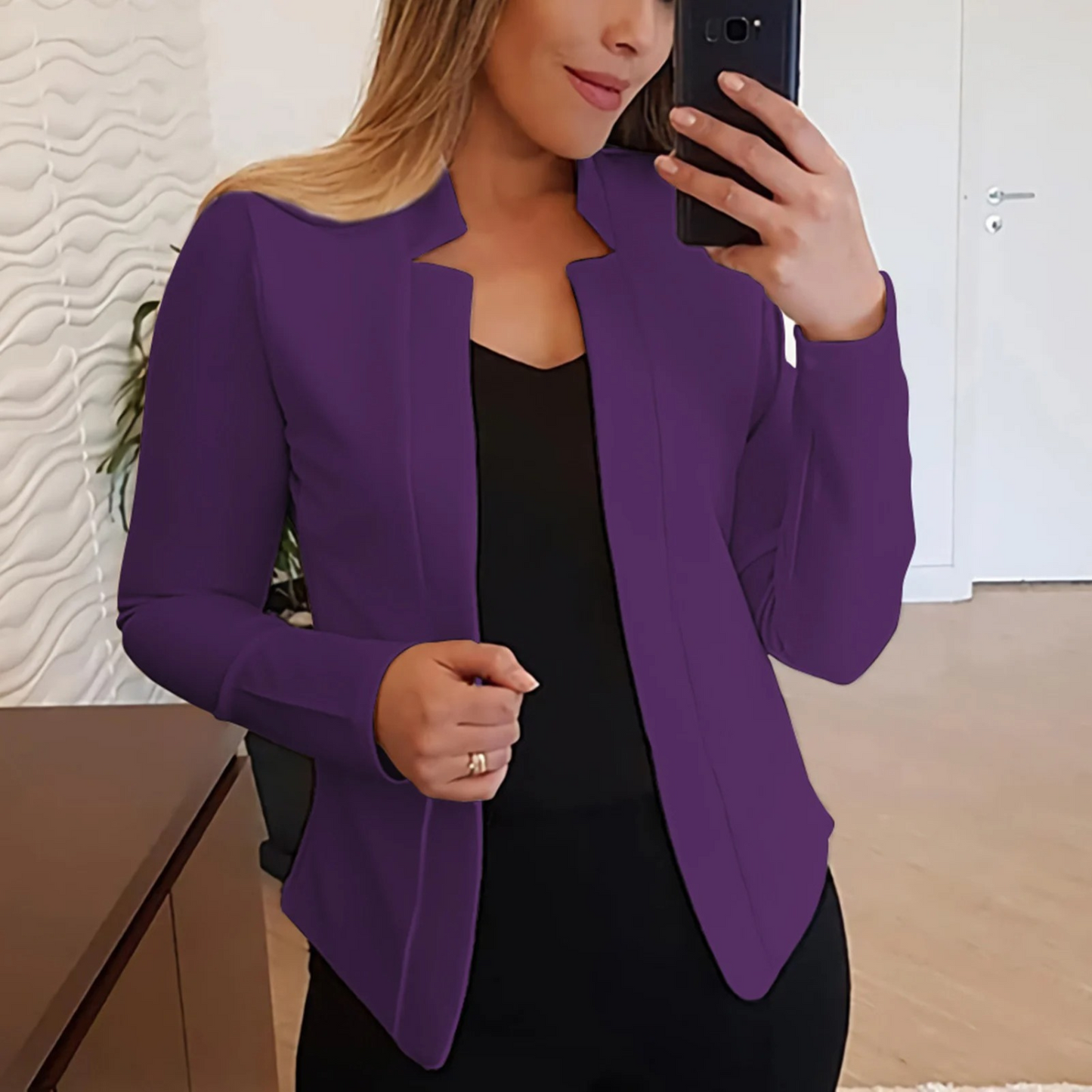 Street-Wave Womens Work Blazer Elegant All Day Comfort Premium Materials Office Ready