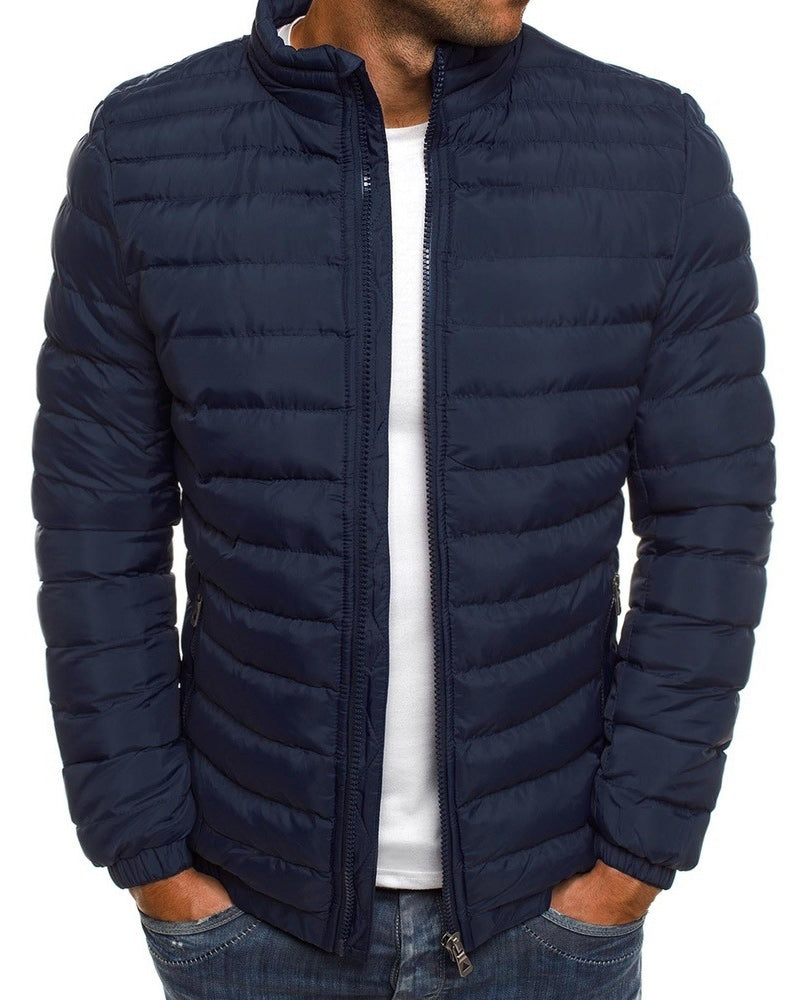 Street-Wave Puffer Jacket With Stand-Up Collar For Men Cozy Warmth Modern Fit In Multiple Colors
