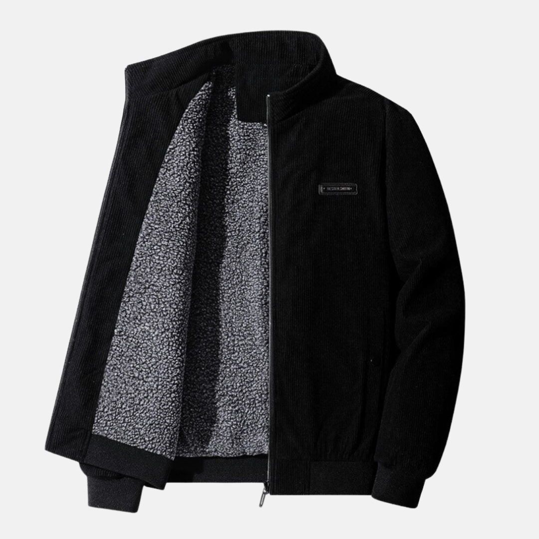 Street-Wave Sherpa Lined Corduroy Jacket For Men Cozy Warmth And Modern Style For Everyday Wear