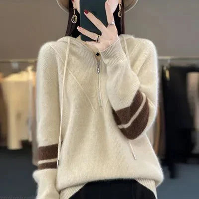 Street-Wave Cashmere Sweater for Women Luxuriously Soft Elegant Fit Perfect for Spring