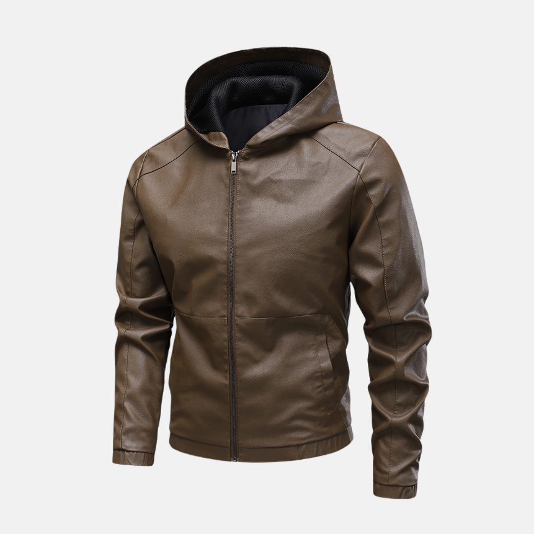 Street-Wave Nordisk Flair Mens Hooded Jacket Slim Fit Panel Design Full Zip Wind Blocking Cuffs