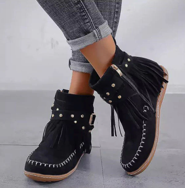 Street-Wave Suede Fringe Boots For Boho Fashion Lovers With All Day Comfort And Festival Ready Style