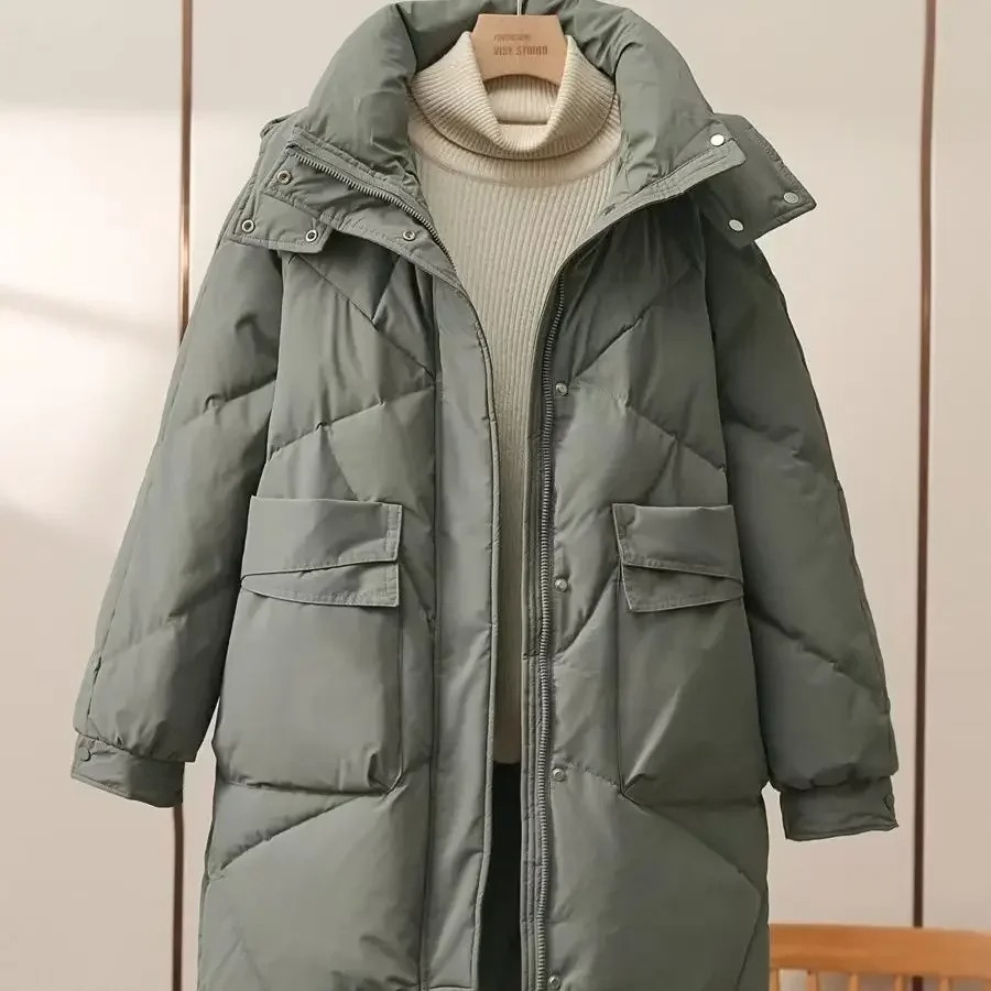 Street-wave Women Gray Lightweight Puffer Jacket With Collar For Everyday Warmth And Style