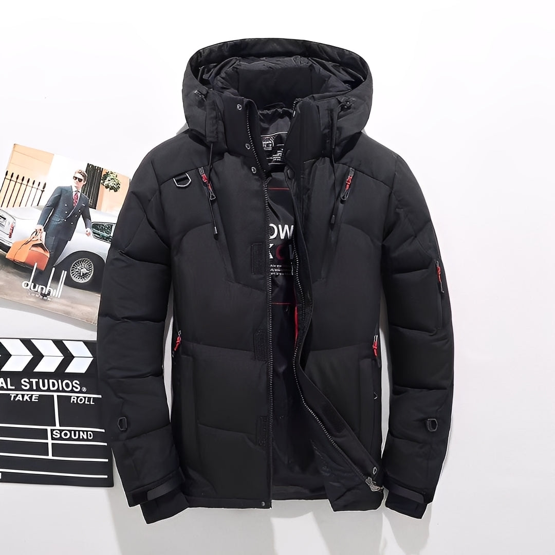 Street-wave Men's Puffer Winter Jacket Warm Insulation, Windproof, Modern Design