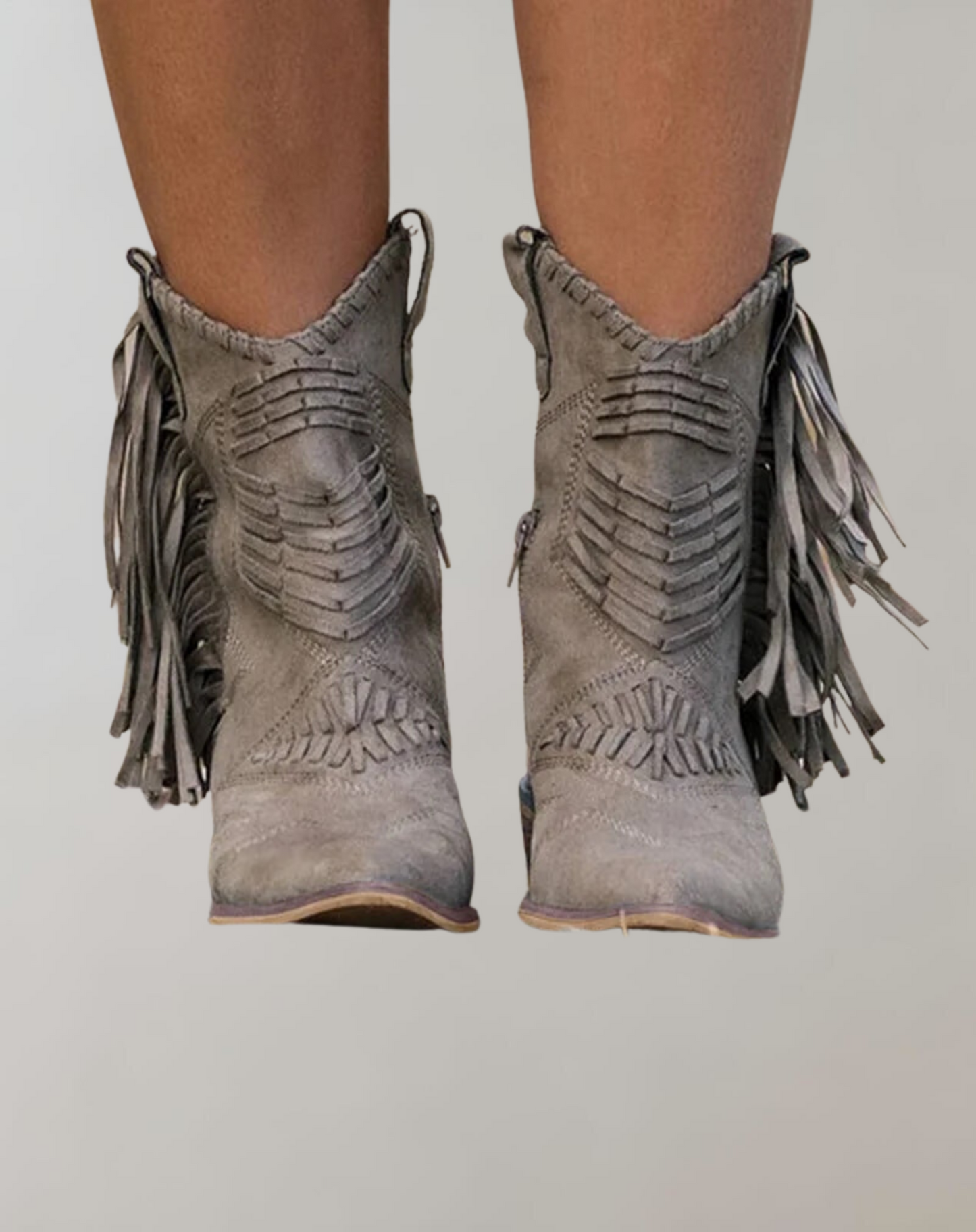 Street-wave Fringe Tassel Ankle Boots For Women - Comfortable Everyday Mid-Tube Style