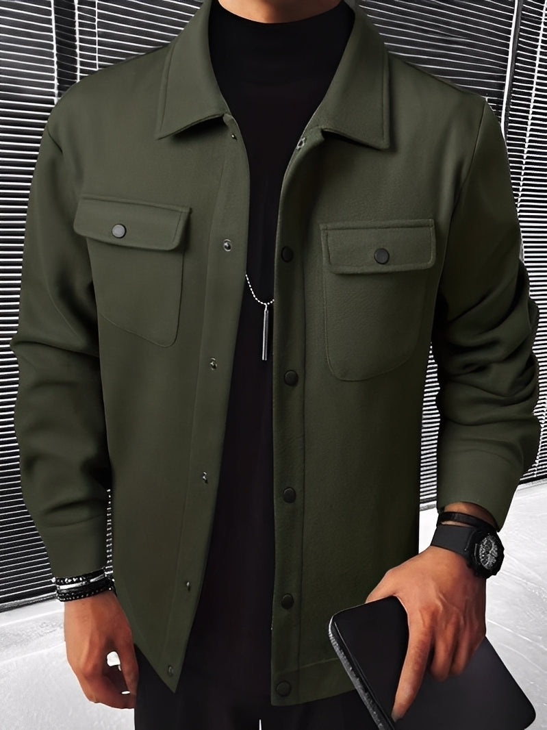 Street-wave Lightweight Plaid Jacket For Men With Front Pockets And Breathable Comfort
