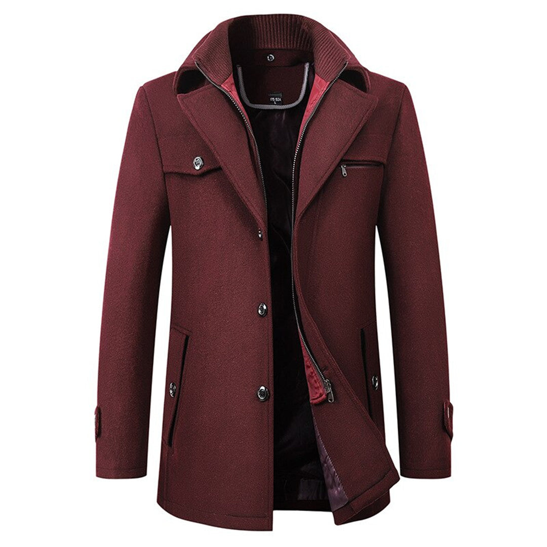 Street-Wave Men's Winter Coat Warm Lined Stylish Silhouette Versatile Outerwear For Daily Commuting