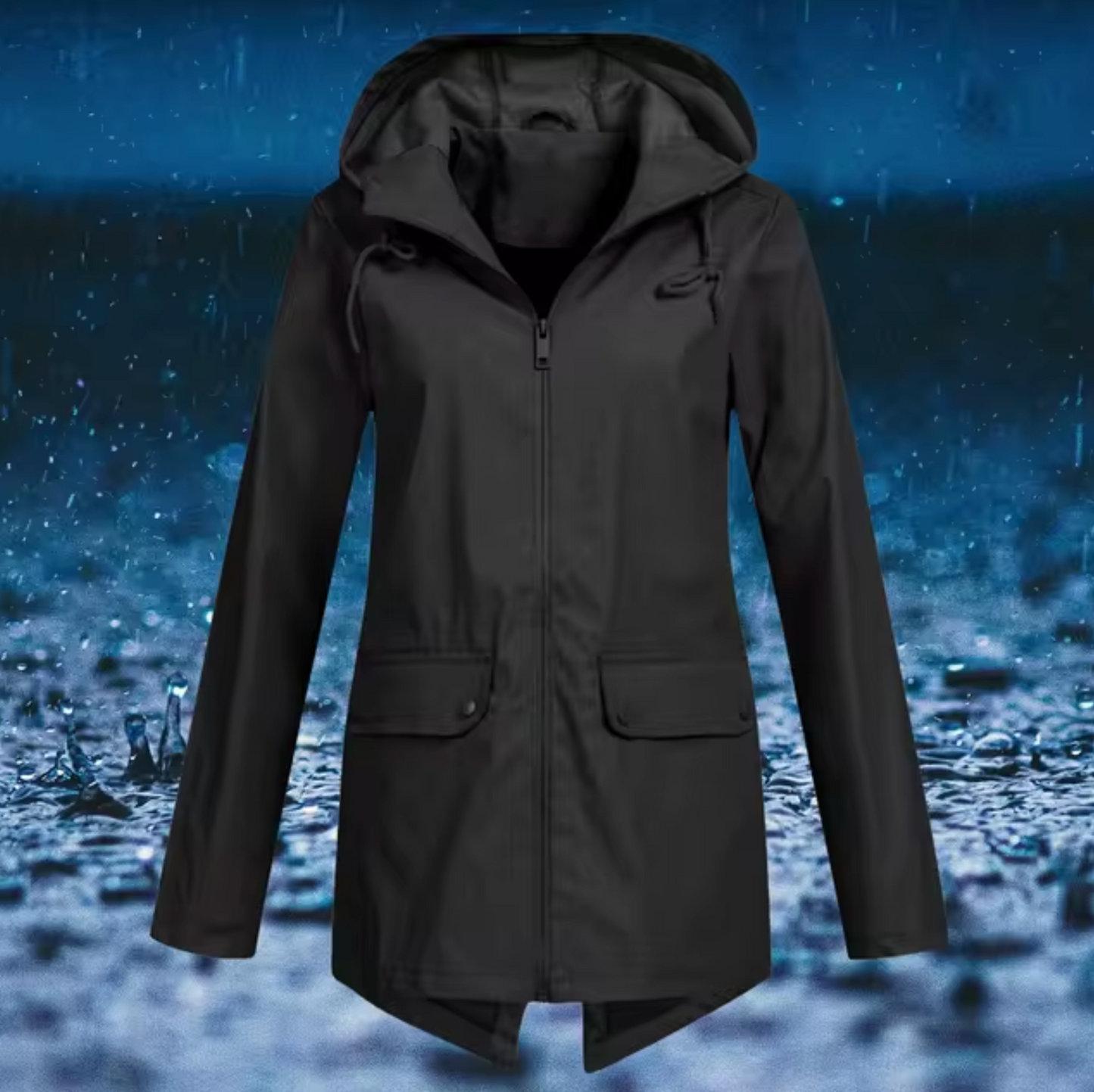 Street-Wave Women Waterproof Rain Jacket With Hood All-Weather Protection Durable Materials For Everyday Comfort