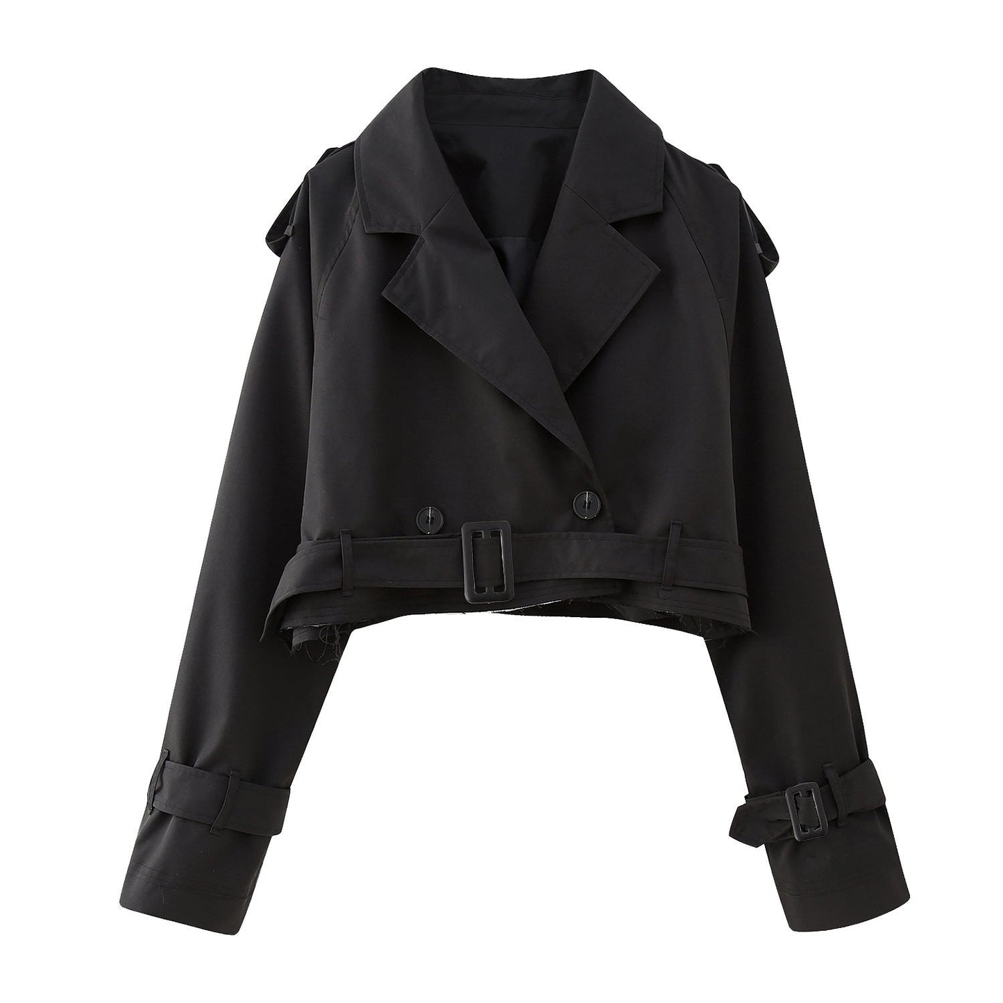 Street Wave Charlotte Women Stylish Short Double Breasted Trench Coat