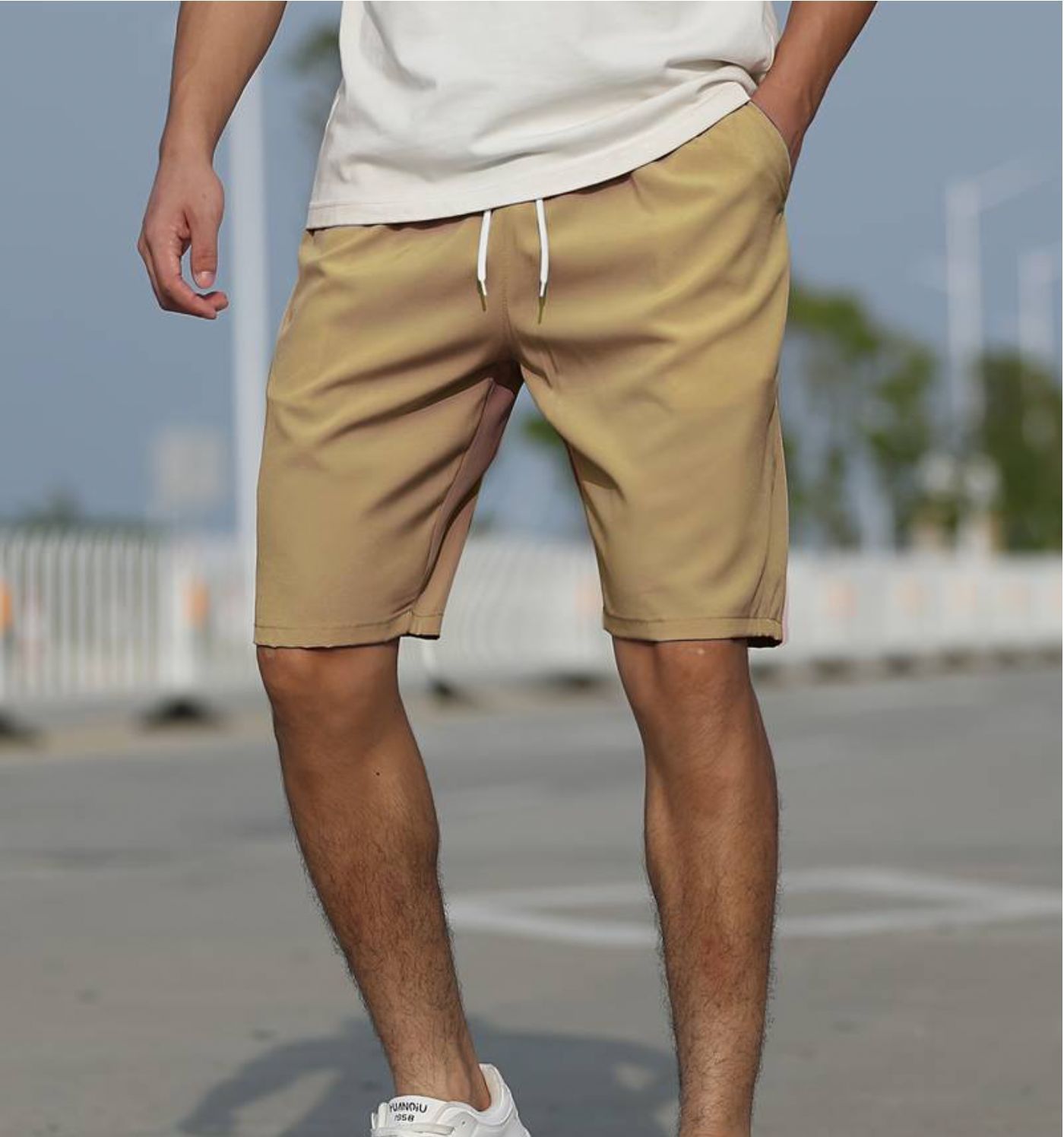 Street Wave Men Quick Dry Swim Shorts Elastic Waist