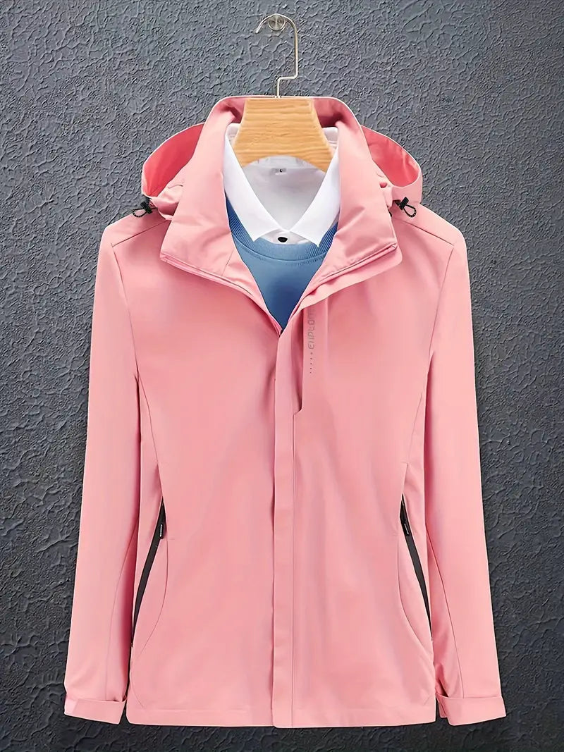 Alyssa Women Winter Zip Closure Hooded Jacket Street Wave Windproof Warmth