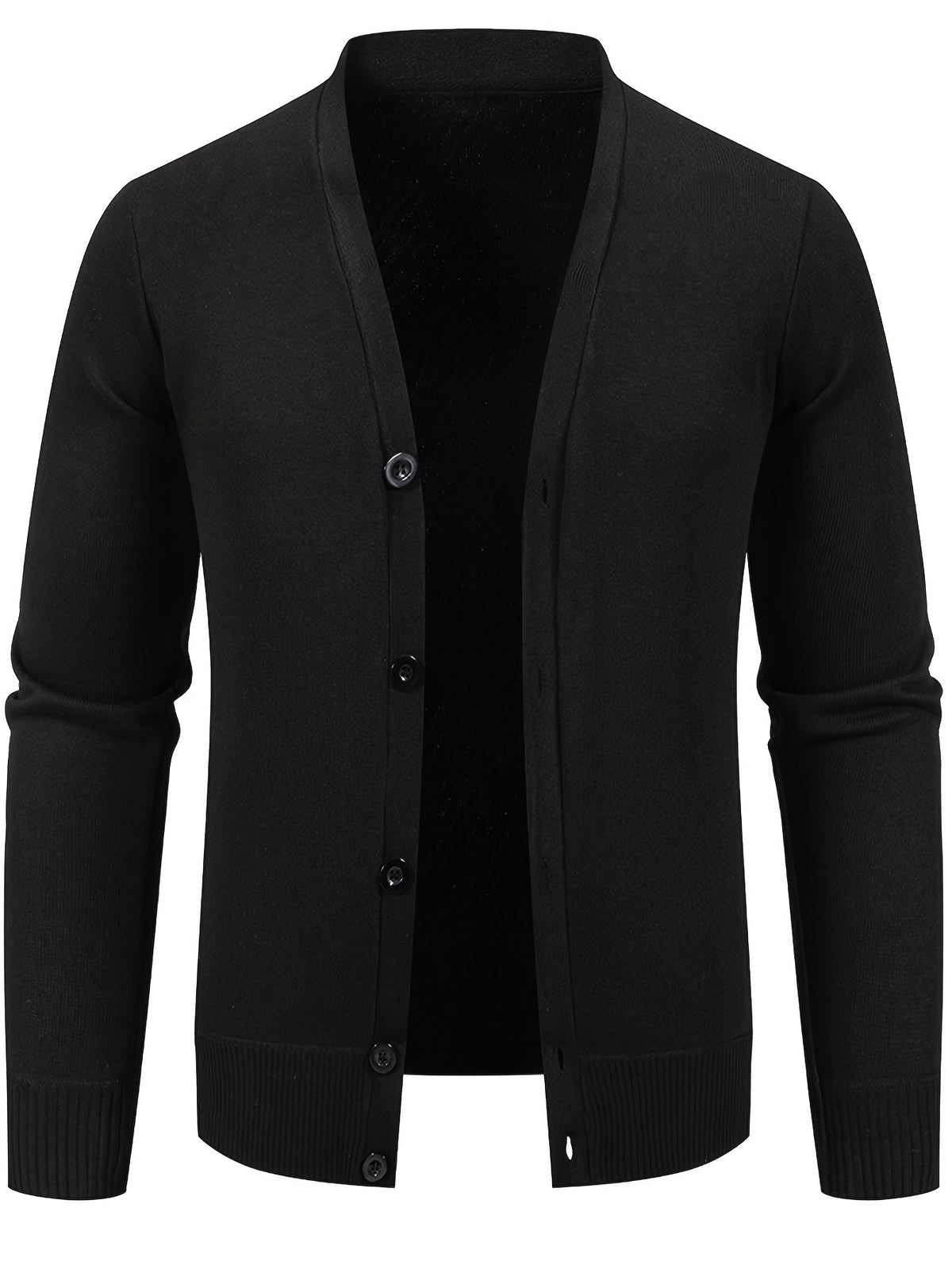 Street-wave Classic Cotton Cardigan For Men Timeless Comfort Versatile Layering Essential Wardrobe