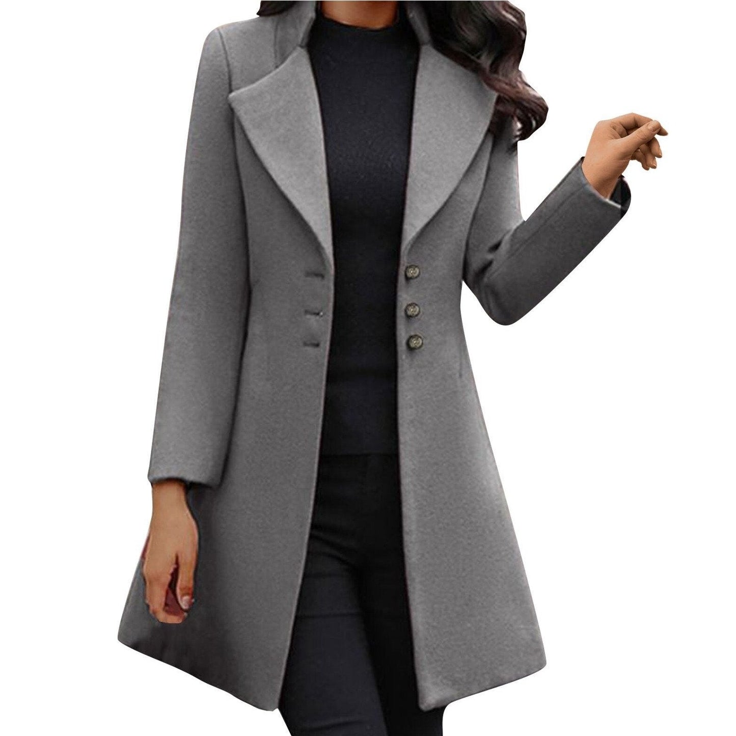 Street-Wave Women's Long Wool Coat Timeless Elegance Tailored Fit Cozy Winter Outerwear