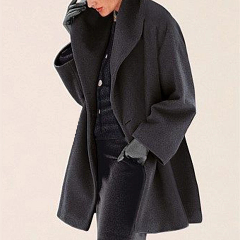 Streetwave Oversized Wool Coat Open Front For Everyday Elegant Comfort For Women