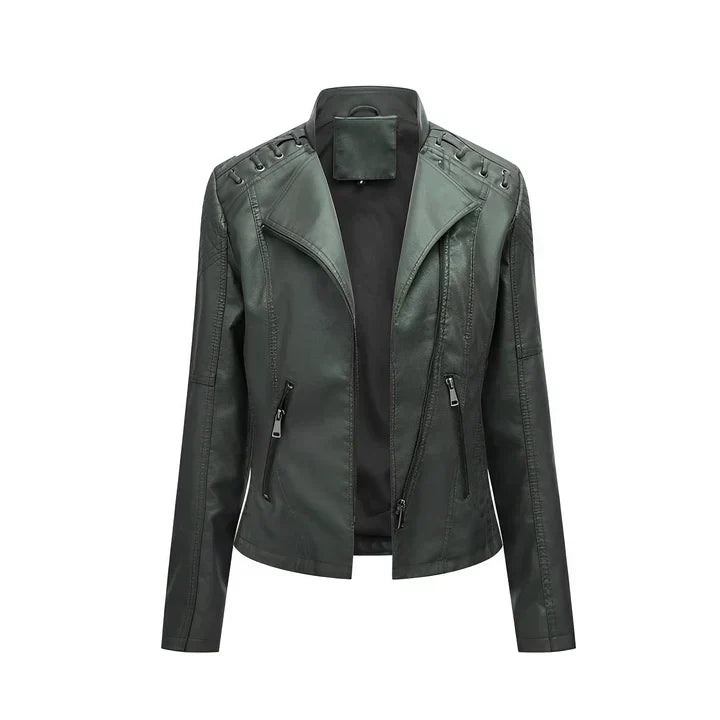 Streetwave Leather Jacket Women Zippered Biker Style Edgy Fashion Premium MustHave For Streetwear Enthusiasts