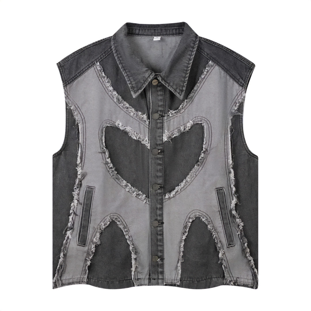 Cross Blade Denim Vest