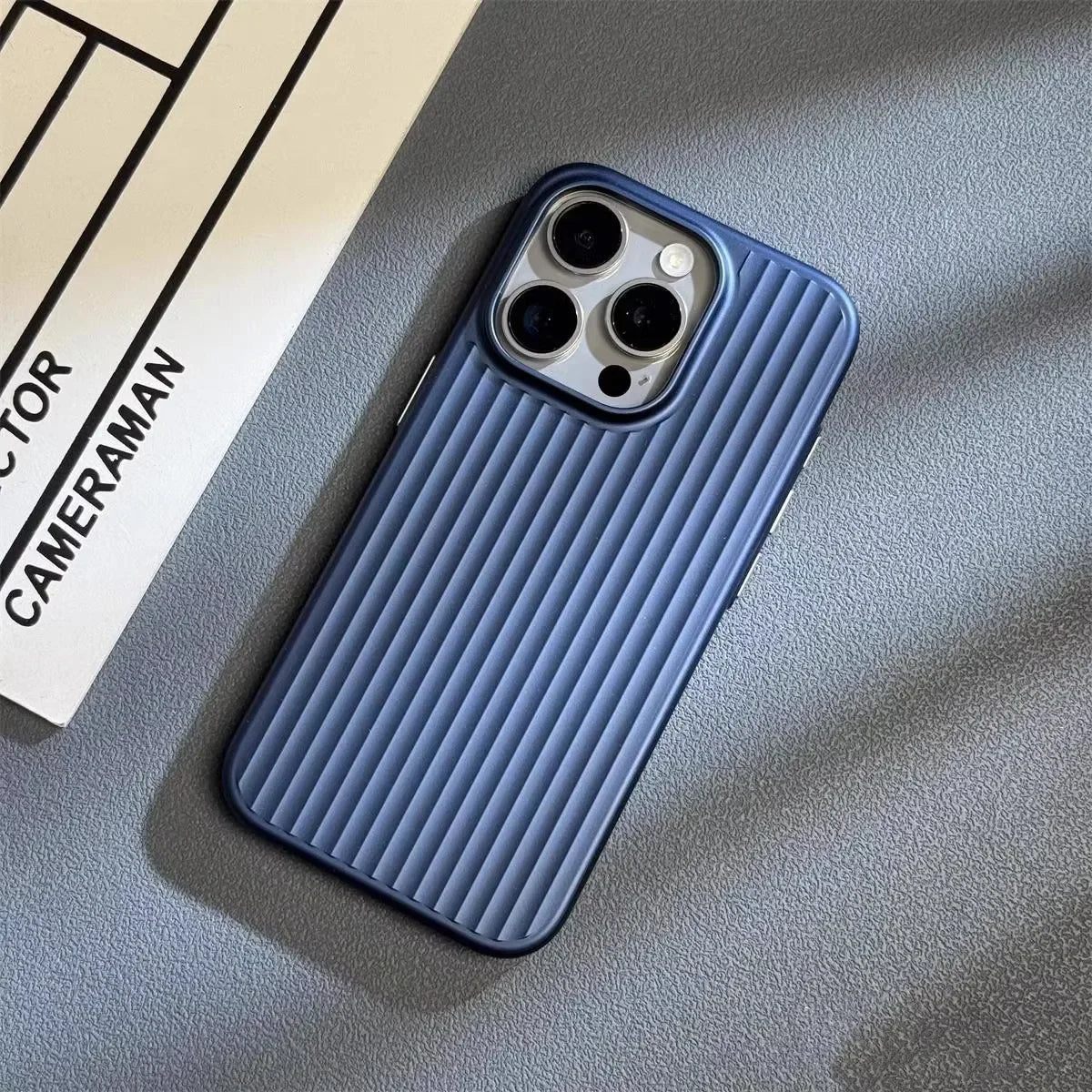 Street-Wave Ribbed Metallic Phone Case - Minimalist Rugged Defense With Superior Grip
