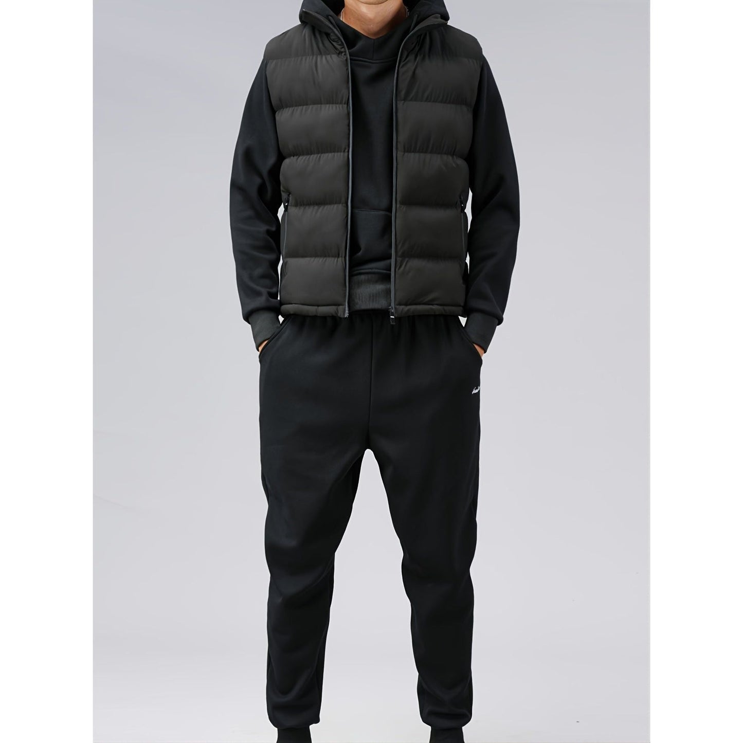 Street-wave Men Padded Vest Premium Materials Warmth Insulation Winter Outerwear