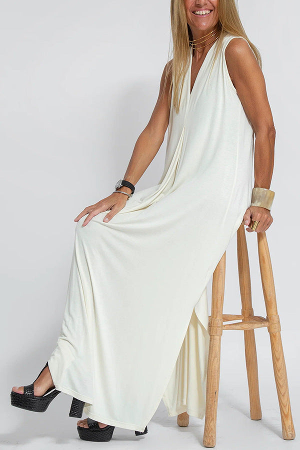 Street Wave Elise Sleeveless Maxi Dress With Flowing Cardigan For Women