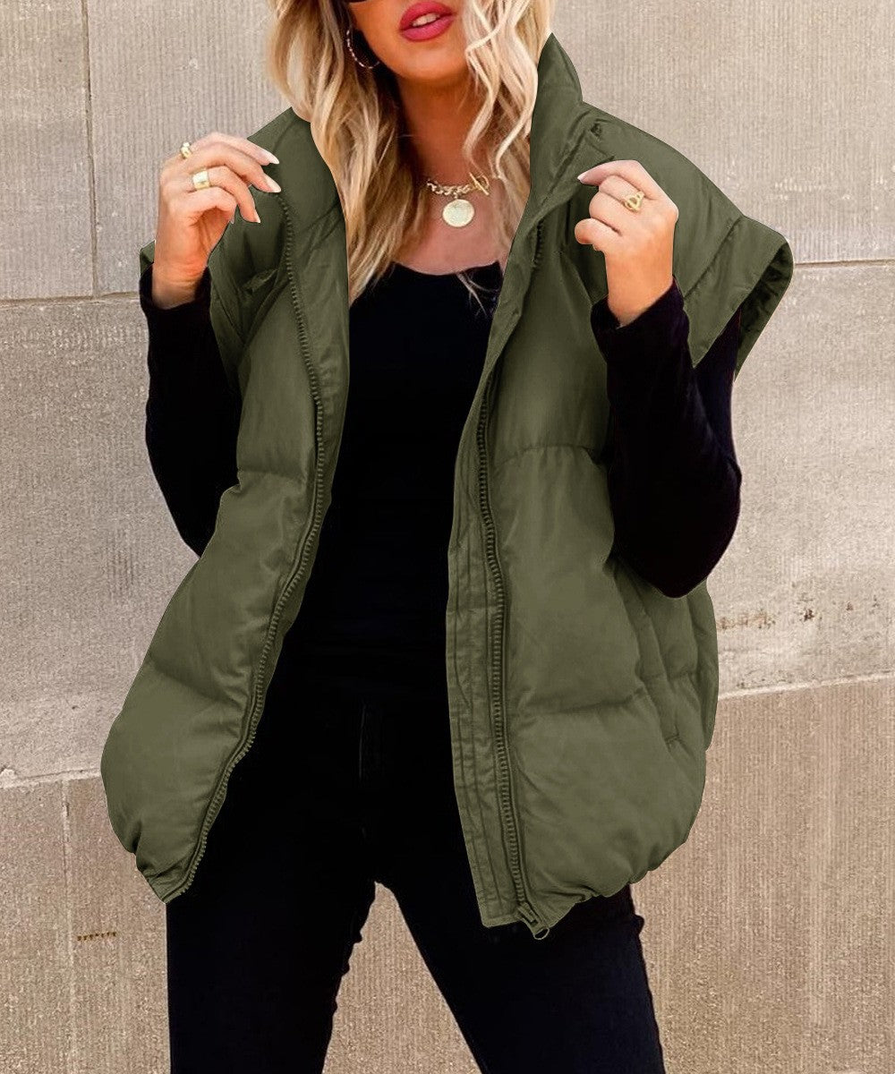 Streetwave Womens Sleeveless Puffer Vest Modern Chic Style Warmth For Transitional Weather