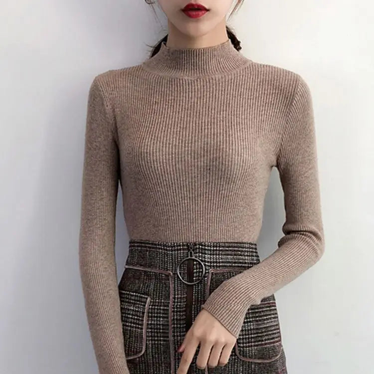 Street-wave Ribbed Wool Sweater for Women With Tailored Fit and Cozy Warmth for All Day Comfort
