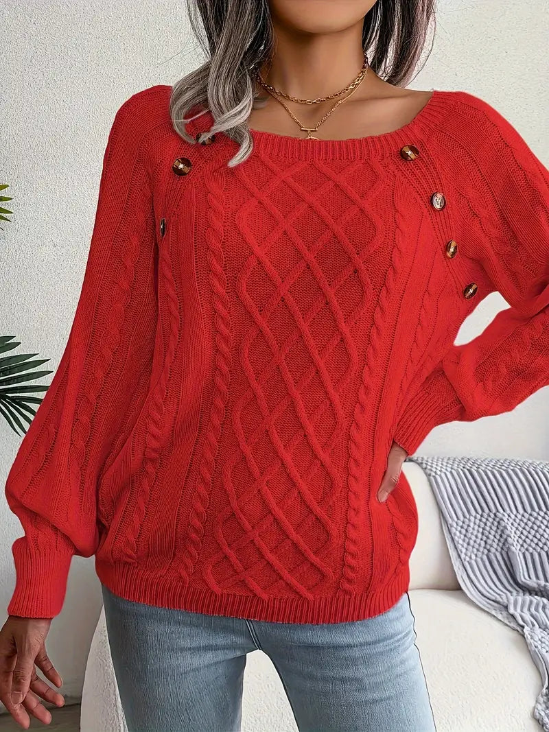 Street Wave Natalie Relaxed Crew Neck Pullover For Women Ultra Soft Everyday Comfort