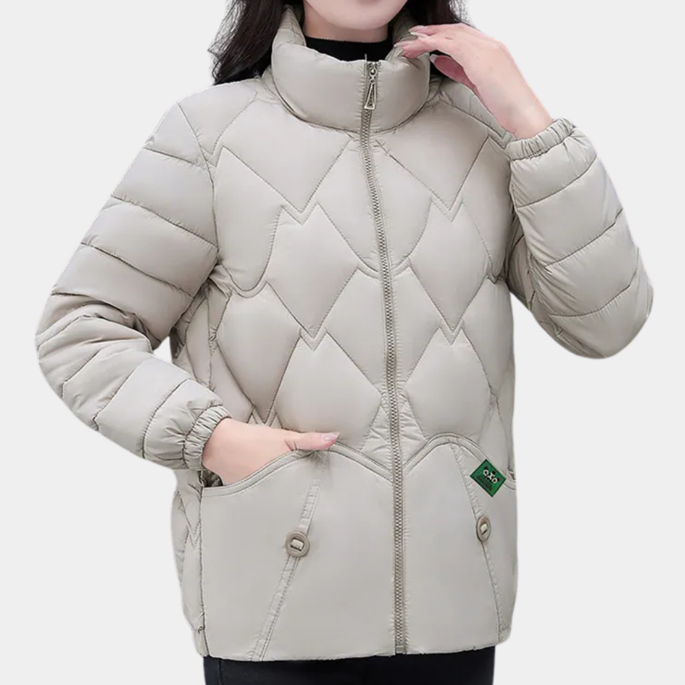 Street Wave Insulated Winter Jacket For Women, Cozy Quilted Puffer Coat With Warmth