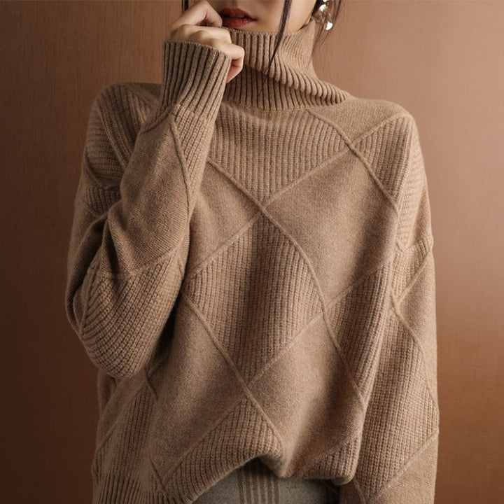 Martha Diamond Knit Sweater Street-Wave Unisex Cozy Timeless