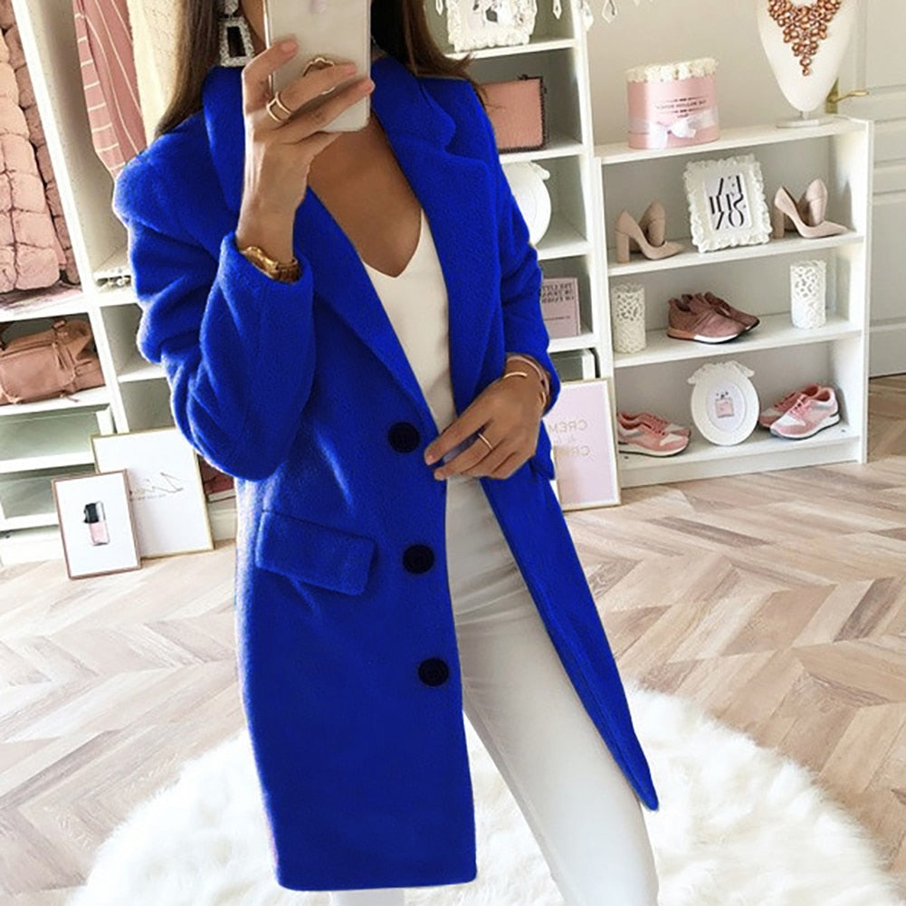 Streetwave Wool Coat With Collar For Women Cozy Warmth And Elegant Winter Outerwear