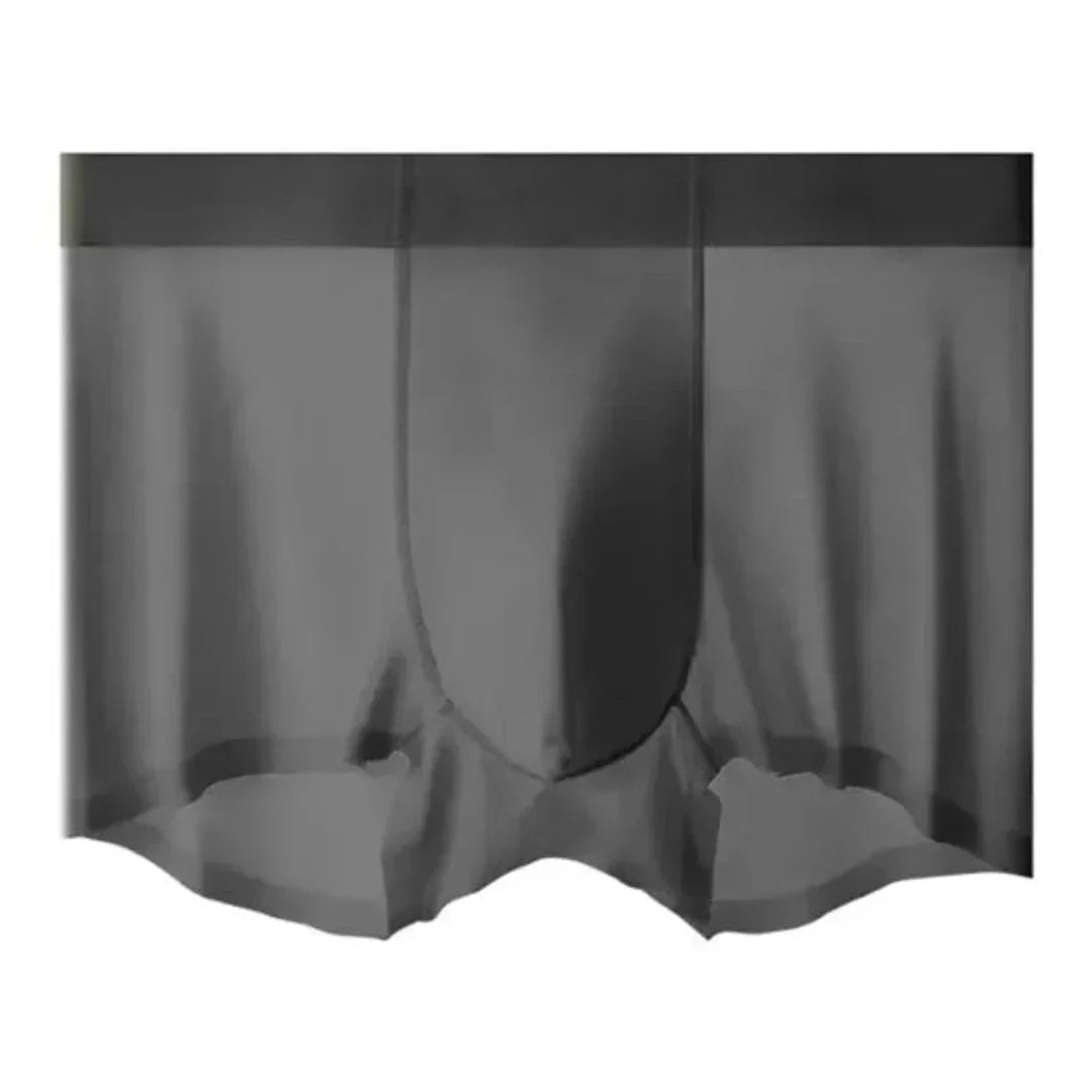 4-Piece Ice Silk Antibacterial Men's Boxer Briefs Set Ultra Thin Breathable Comfort