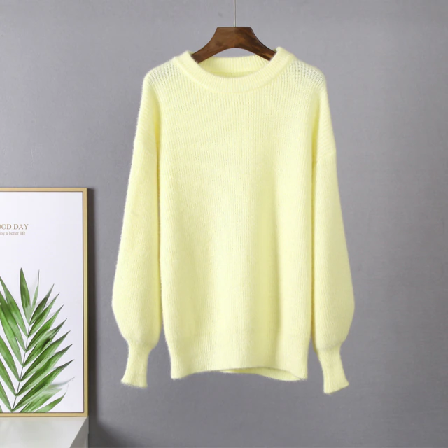 Streetwave Cashmere Pullover Margarita Ultra Soft Oversized Crewneck Sweater For Women Cozy Winter Knit