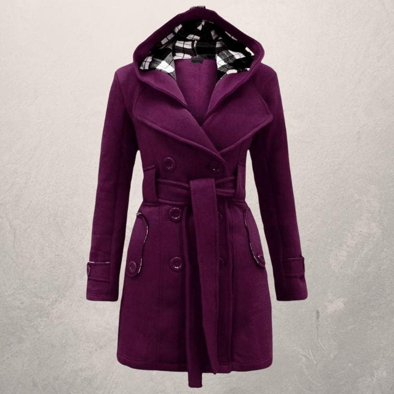 Street Wave Womens Warm Tailored Winter Coat With Belt For Cozy Chic Style For Cold Weather Comfort