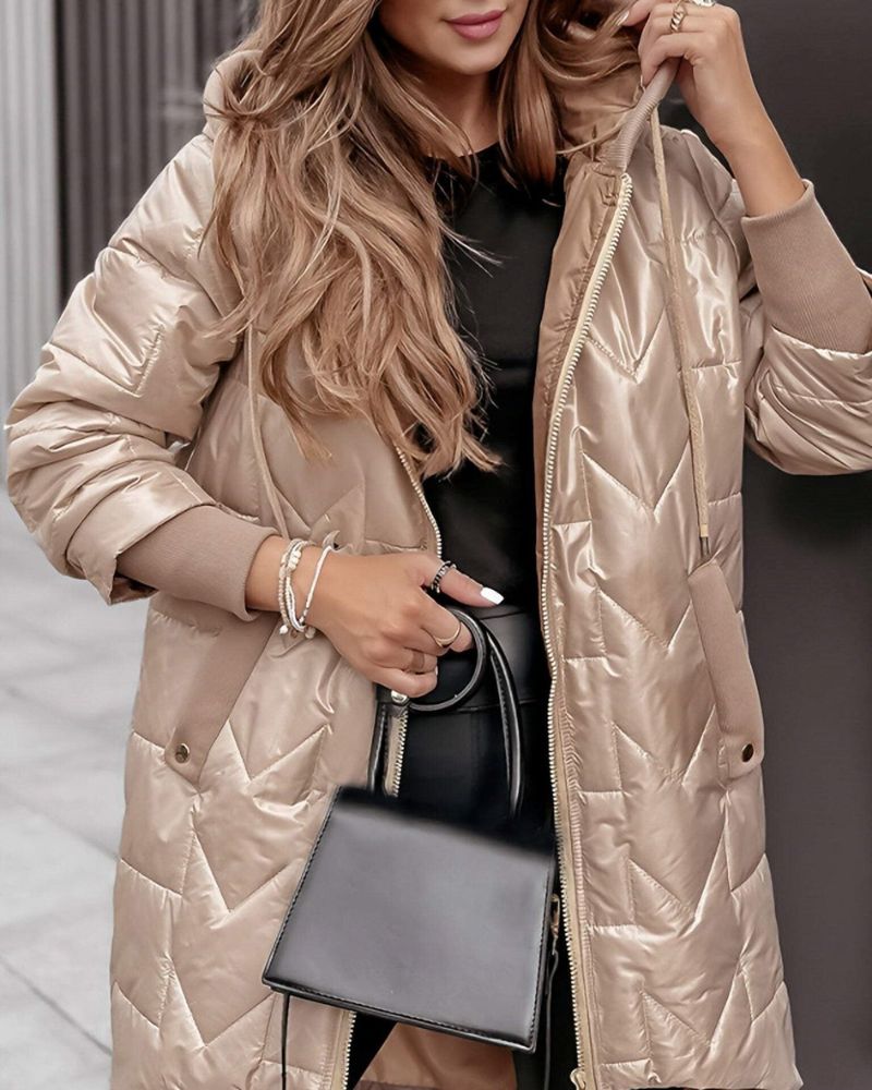 Street-wave Long Quilted Puffer Coat For Women Warmth And Timeless Style Winter Ready Cozy Comfort