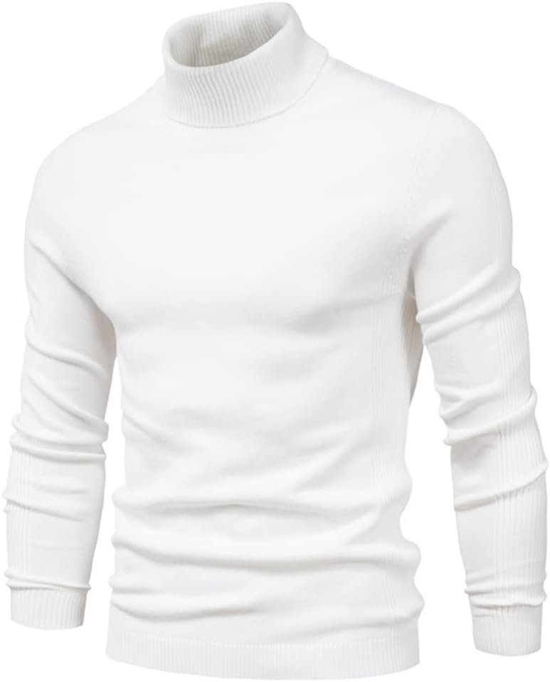 Street Wave Prestige Rollneck Sweater For Men Warm Ribbed Knit Cozy Everyday Wear