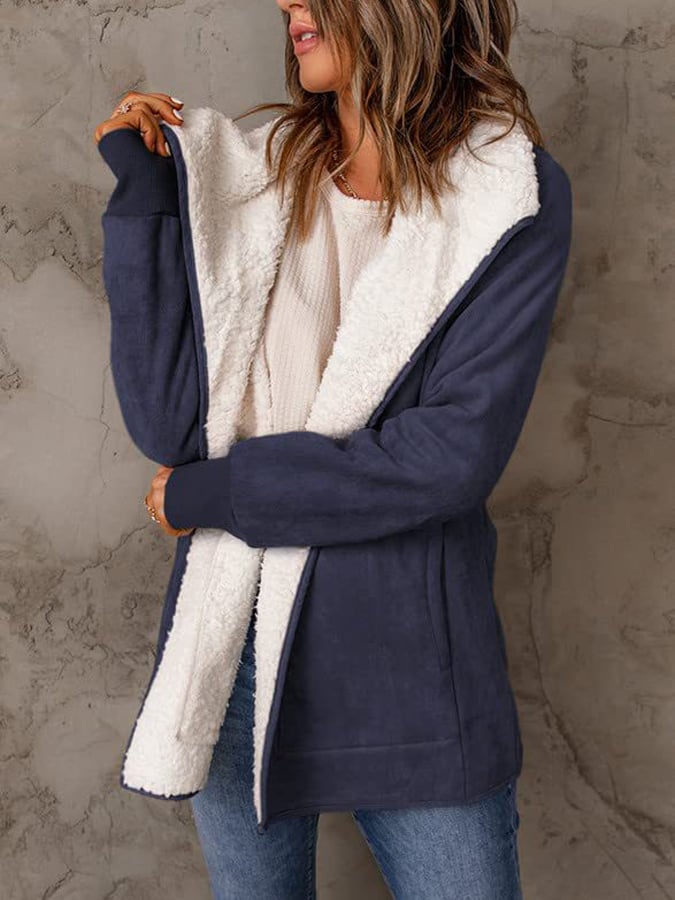 Street-Wave Sherpa Lined Faux Shearling Jacket For Women Ultra Cozy Autumn Outerwear