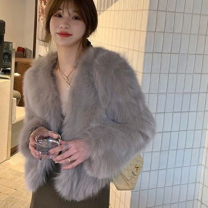 Street Wave Amelia Faux Fur Party Jacket For Women Glamorous Plush Tailored