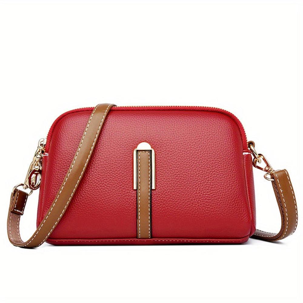 Street-Wave Elaine Crossbody Bag Vegan Leather With Gold Tone Zipper Everyday