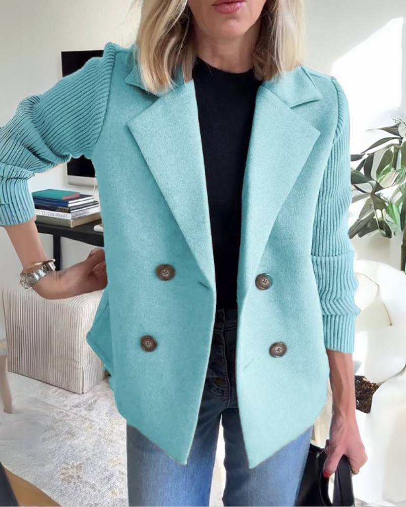 Street-Wave Casual Blazer for Women, Soft Knit Texture, Tailored Fit, Effortless Chic
