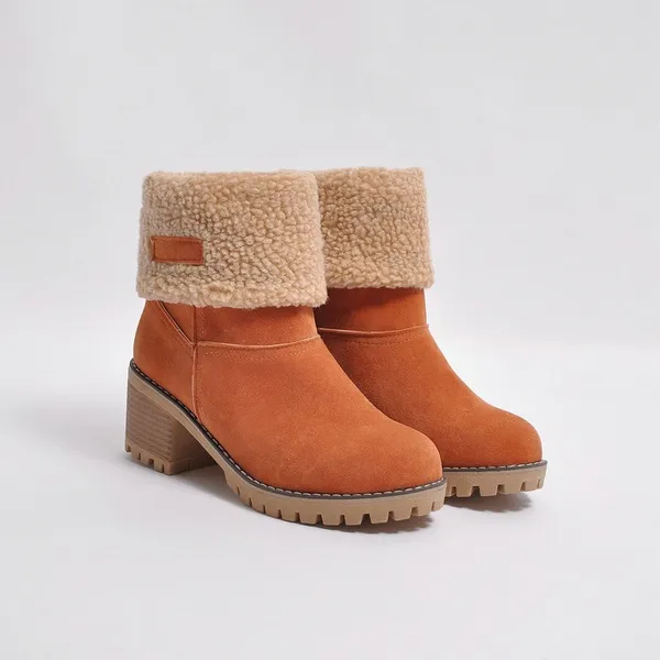 Street Wave Women Winter Boots Warm Cozy Shearling Cuff European Inspired Design Double Wear Option Stylish Snow Boots