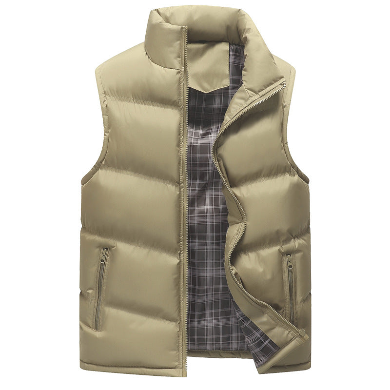 Street-Wave Unisex Functional Puffer Vest With Windproof High Collar For Outdoor Enthusiasts
