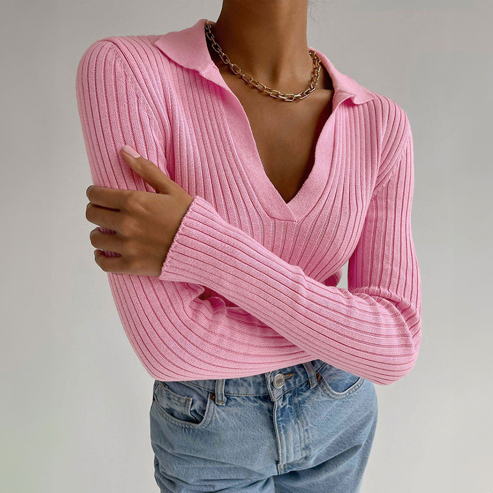 Street-wave Couture Knit Pullover for Women Luxurious Ribbed Sweater With Cozy Comfort And Style