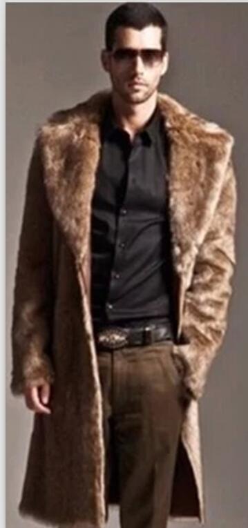 Street-Wave Mens Elegant Faux Fur Coat Luxury Outerwear For Fashionable Comfort Seeking Men