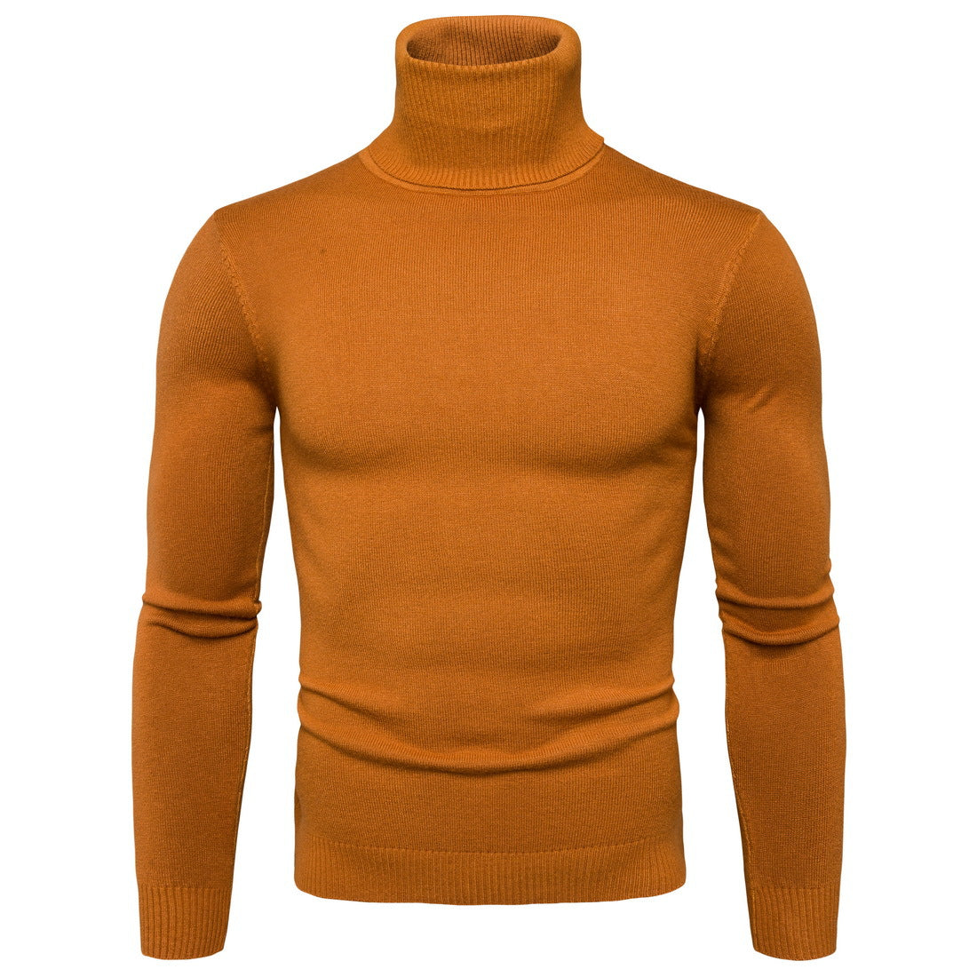 Street-wave Men's Merino Wool Turtleneck Sweater With Soft Texture And Elegant Structure