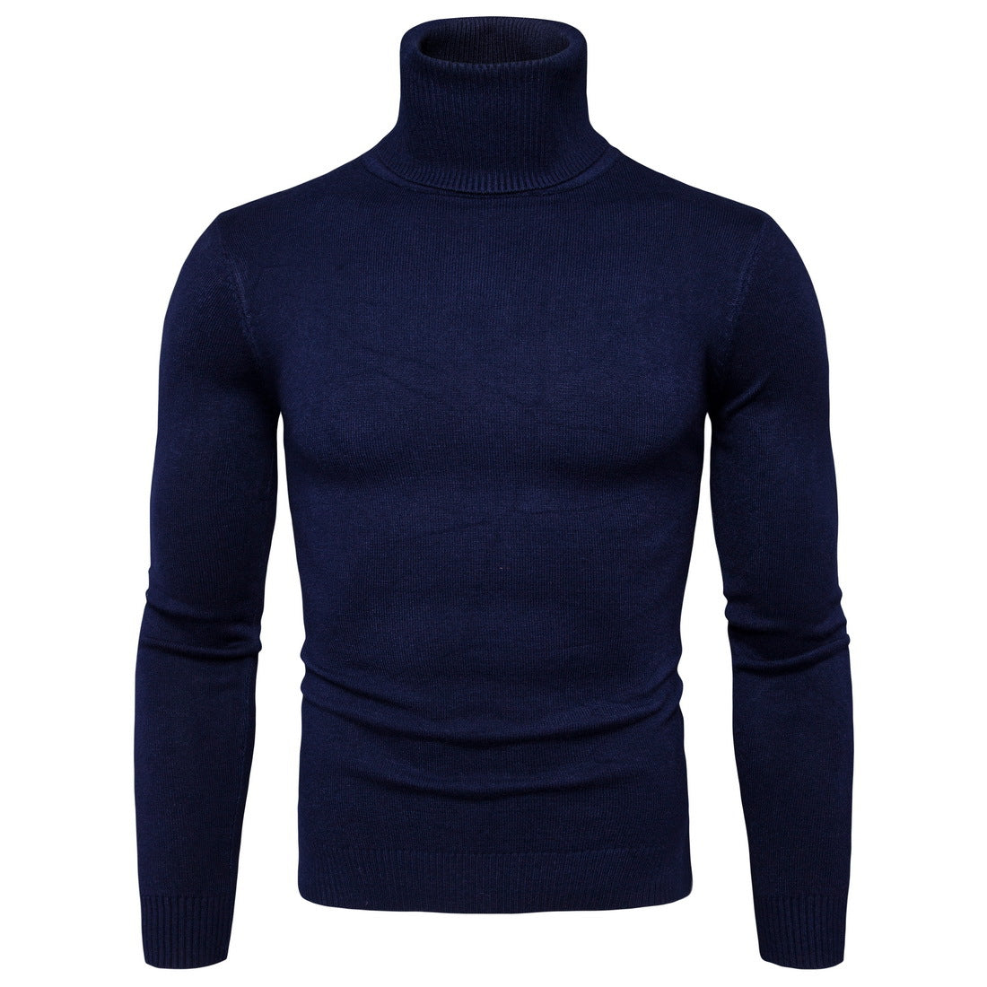 Street-wave Men's Merino Wool Turtleneck Sweater With Soft Texture And Elegant Structure