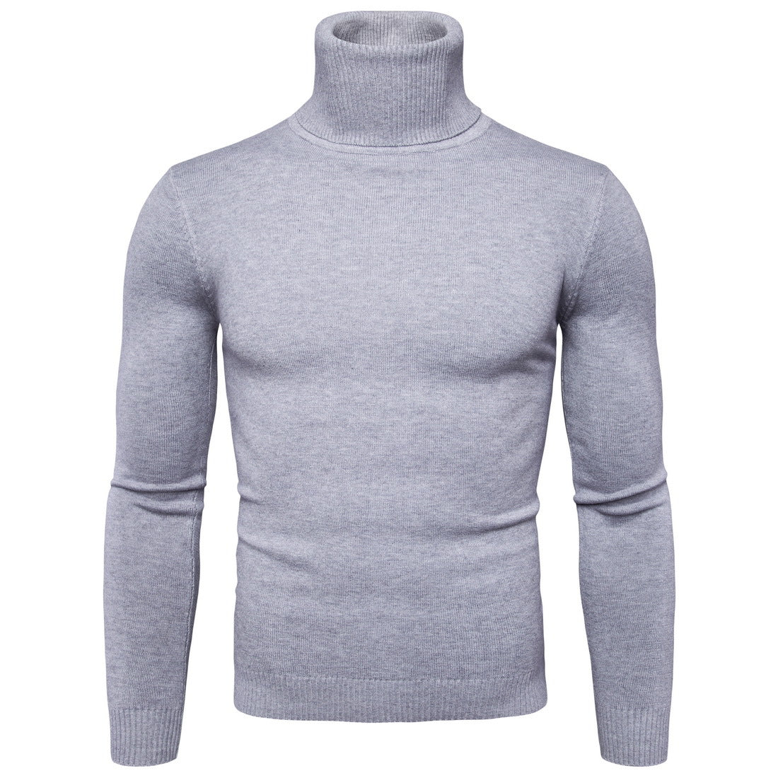 Street-wave Men's Merino Wool Turtleneck Sweater With Soft Texture And Elegant Structure