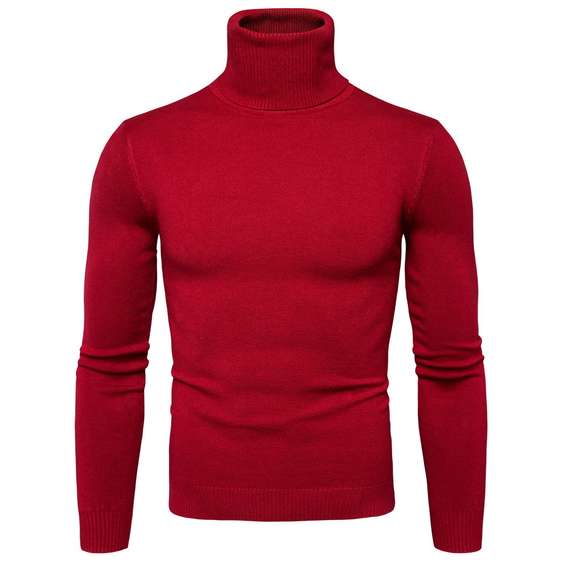 Street-wave Men's Merino Wool Turtleneck Sweater With Soft Texture And Elegant Structure