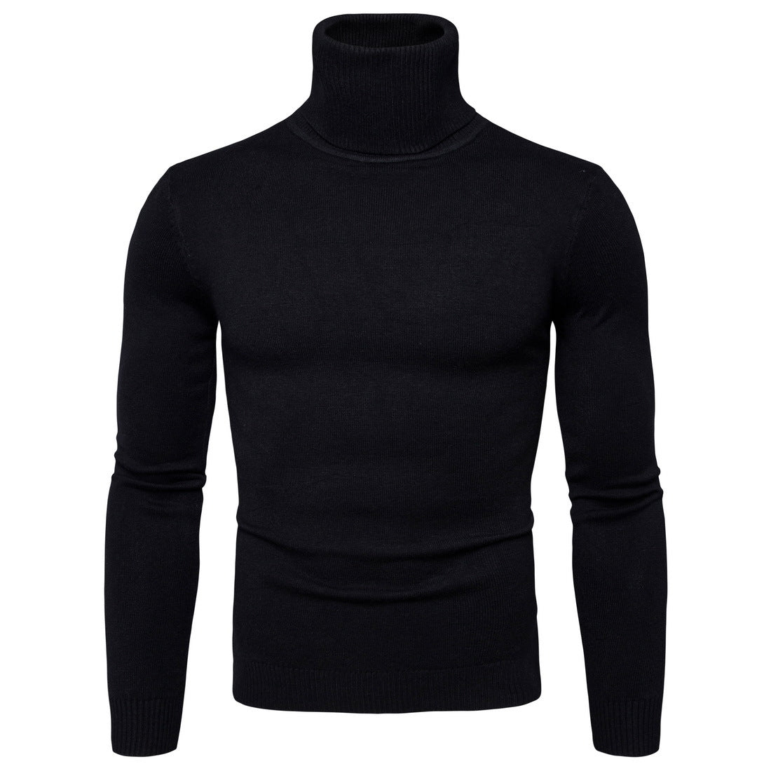 Street-wave Men's Merino Wool Turtleneck Sweater With Soft Texture And Elegant Structure